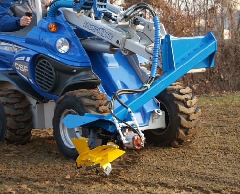 Multione-power-plough for mini loaders