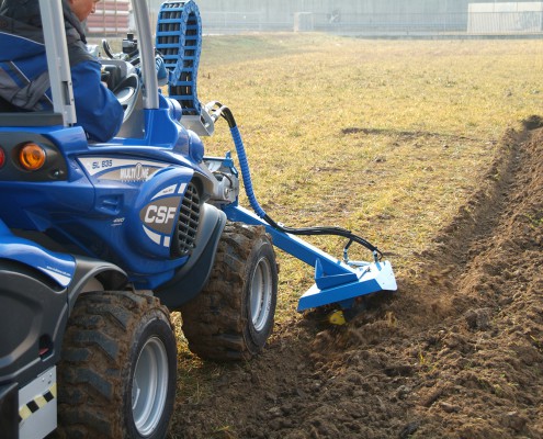 Multione-power-plough for mini loaders