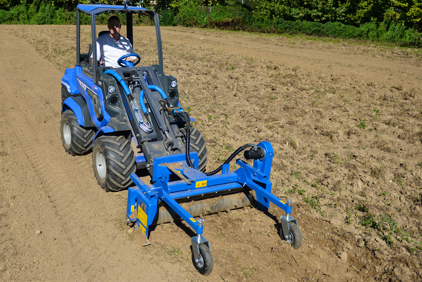 Multione mini excavator rake