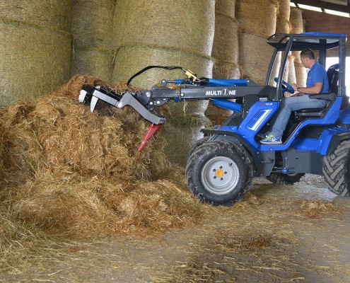 Heavy duty silage fork for mini loaders MultiOne 01
