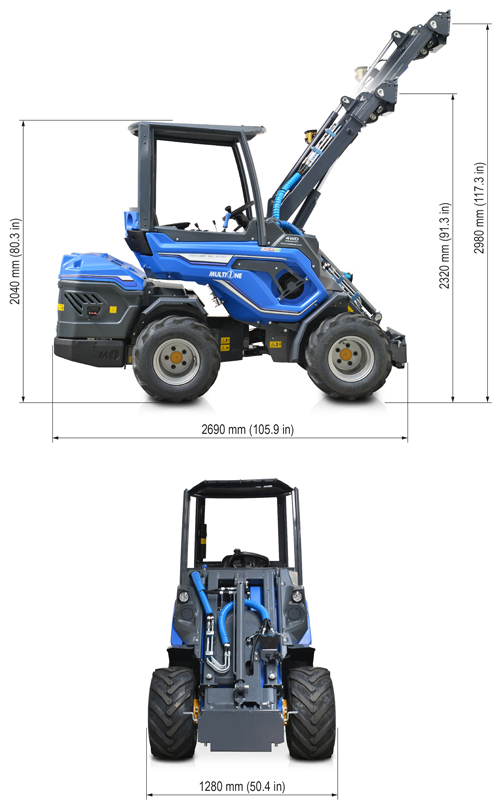 Multione 8.4Sk Mini Articulated Loadert Lift height