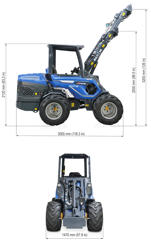 Multione 8.4S Mini Articulated Loadert Lift height